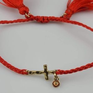 Cross & Evil eye bracelet